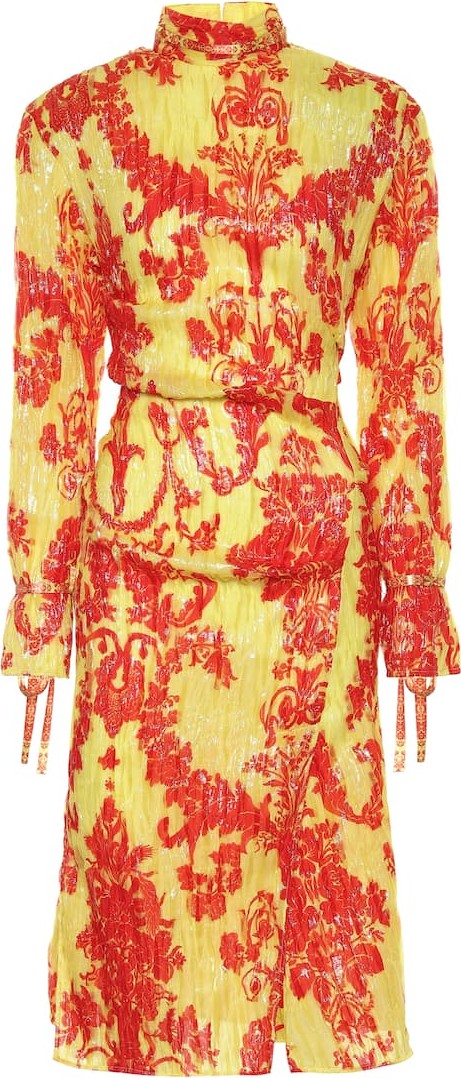 Acne Studios Printed silk-blend midi dress