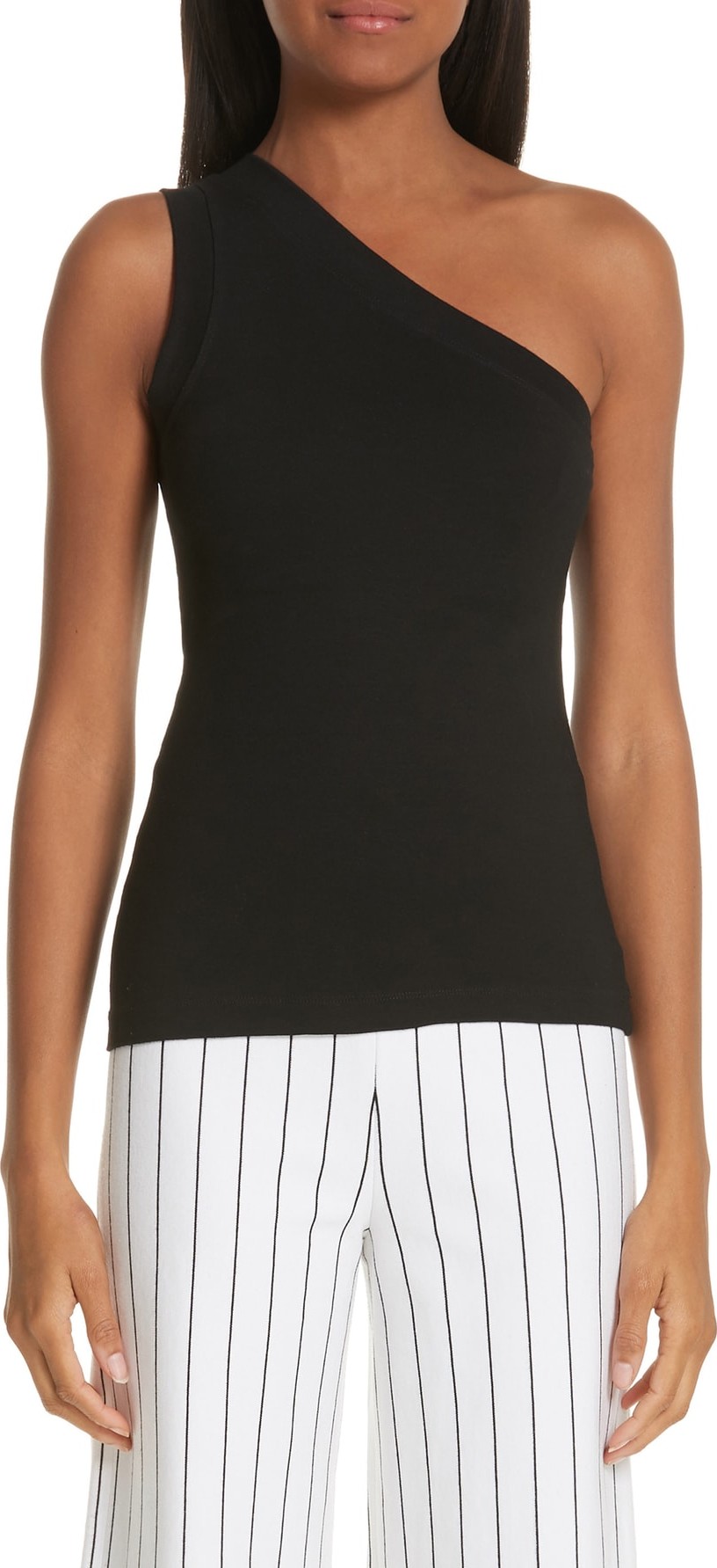 Rosetta Getty One-Shoulder Jersey Top