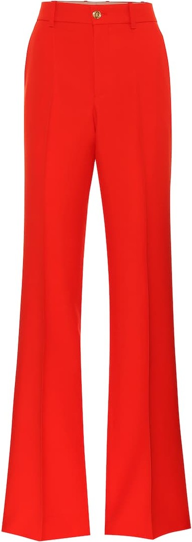 Gucci Silk and wool cady flared pants