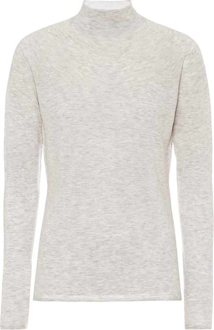 Vince High-neck stretch-wool blend top