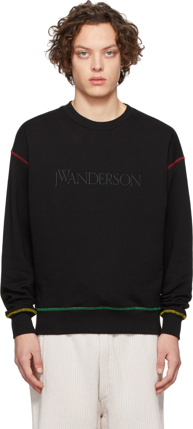 J.W.Anderson Black Embroidered Logo Sweatshirt