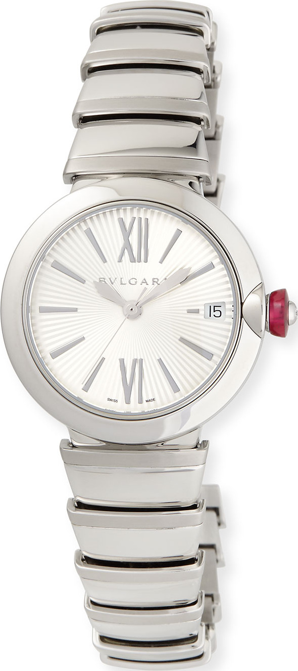 BVLGARI 33mm LVCEA Stainless Steel Watch