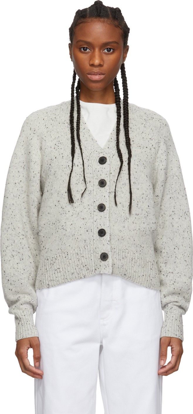 Isabel Marant Grey Cashmere Caliba Cardigan