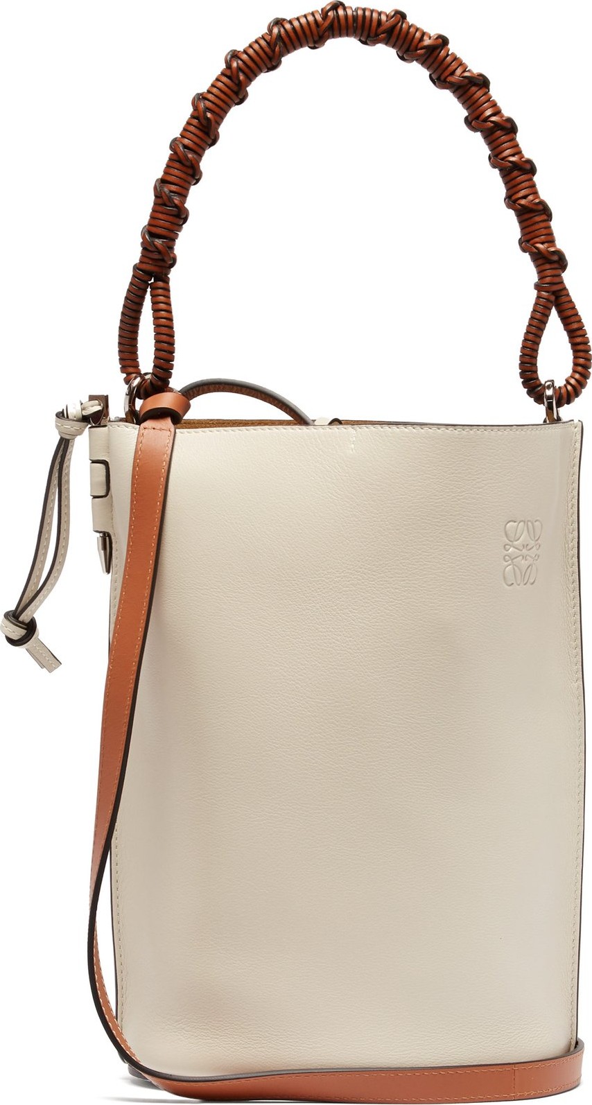 LOEWE Gate braided handle leather bucket bag