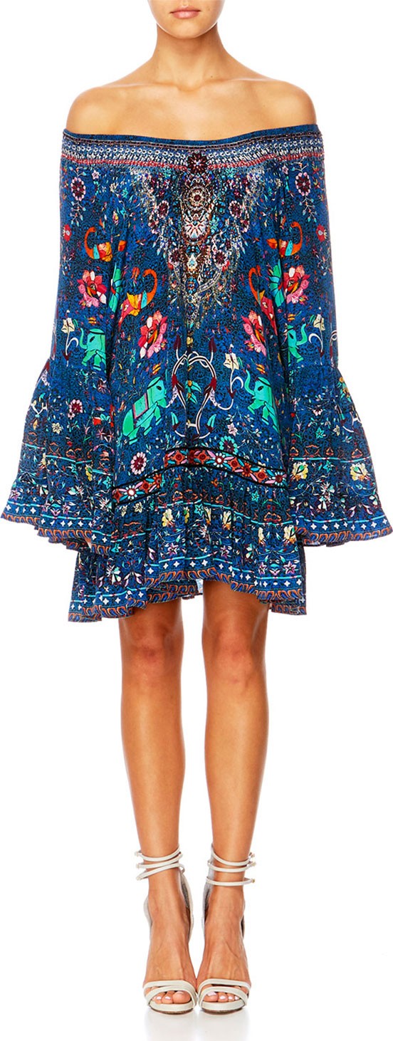 Camilla The Long Way Home Printed Flounce Mini Dress
