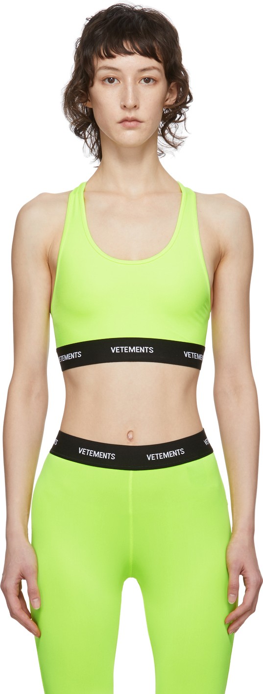 Vetements Yellow Jersey Sports Bra