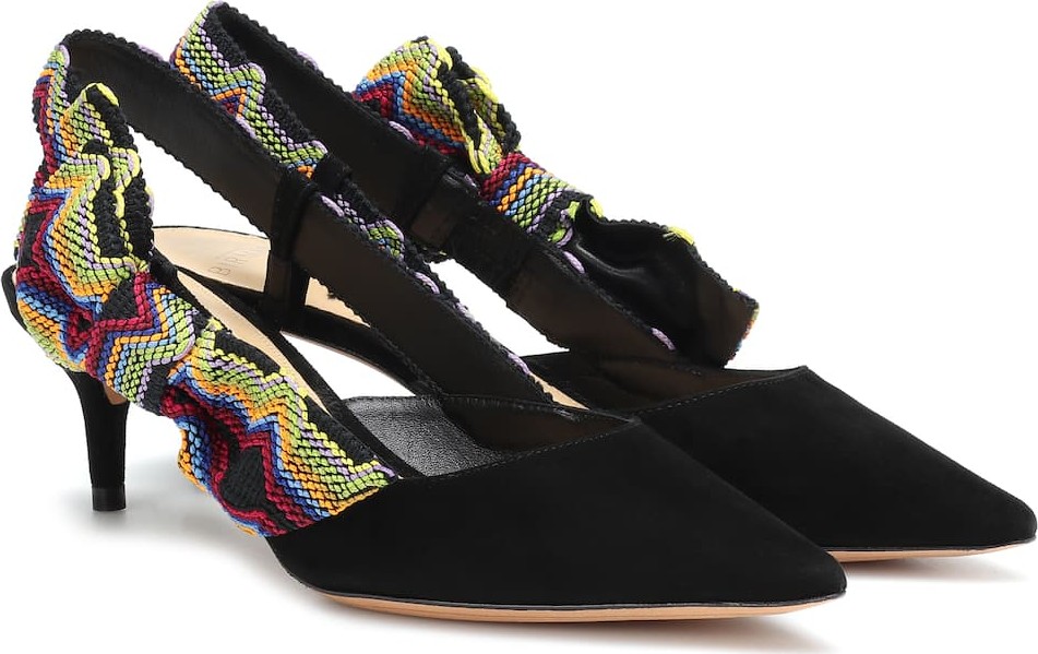 Alexandre Birman Fiocchi slingback suede pumps