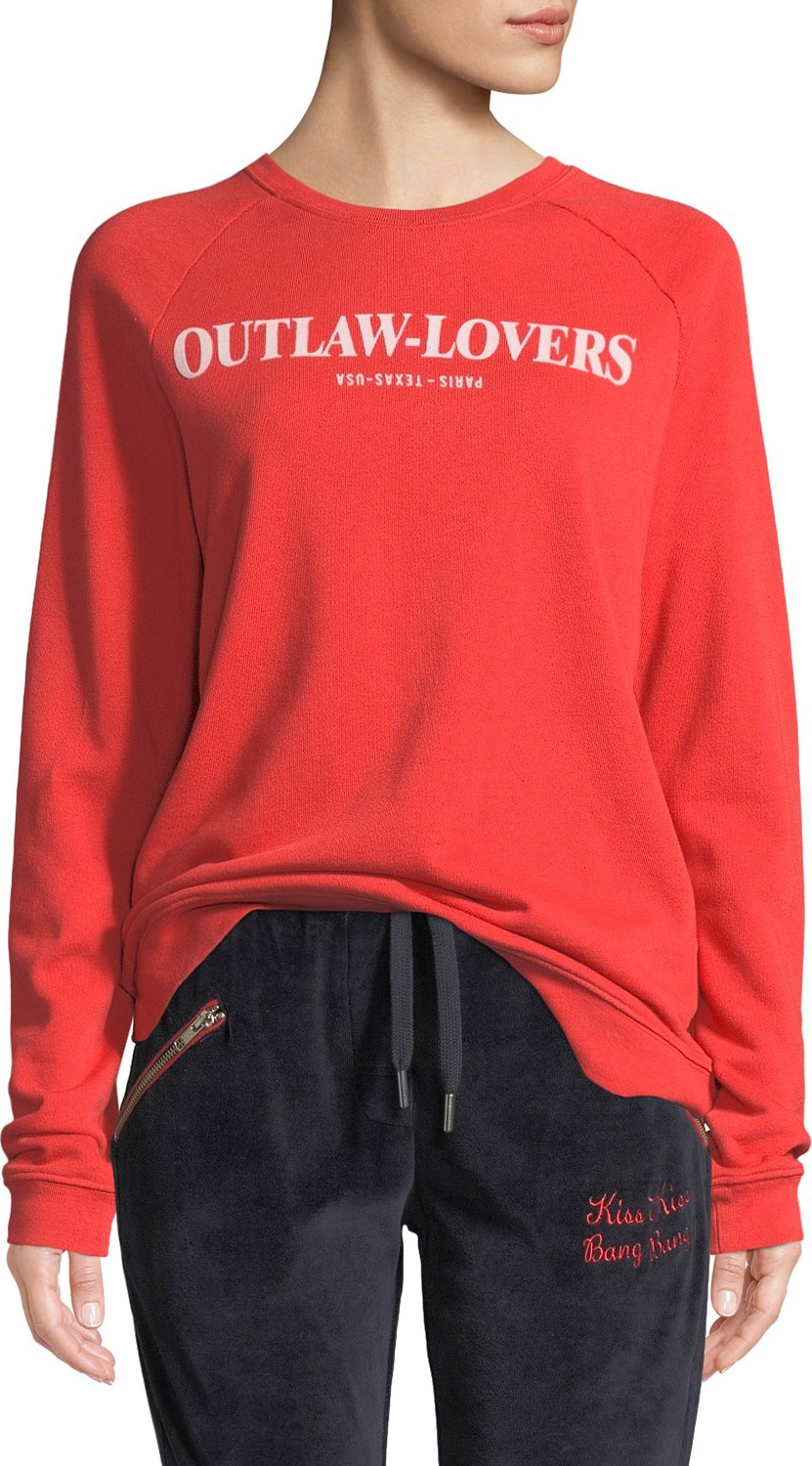 Zoe Karssen Outlaw-Lovers Graphic Pullover Sweatshirt