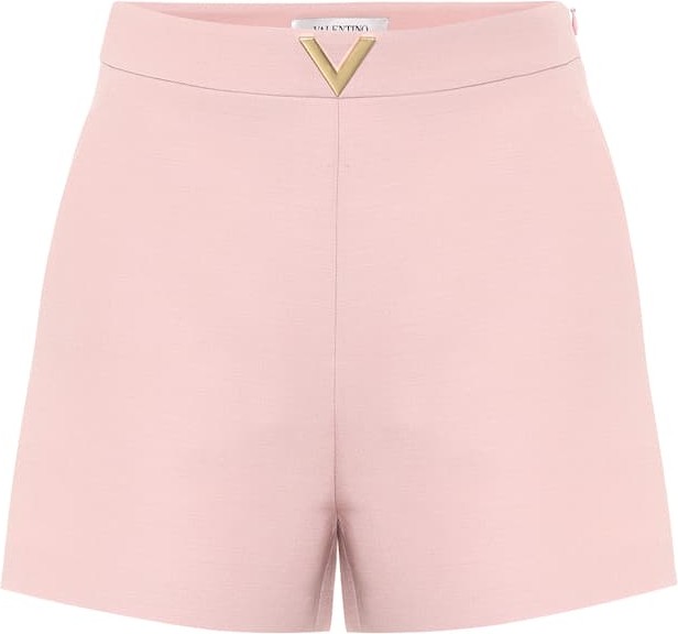 Valentino VGOLD wool and silk shorts