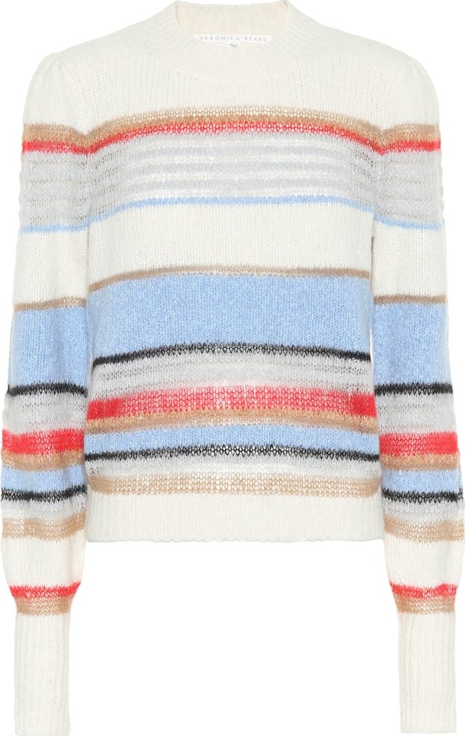 Veronica Beard Meredith striped cotton-blend sweater