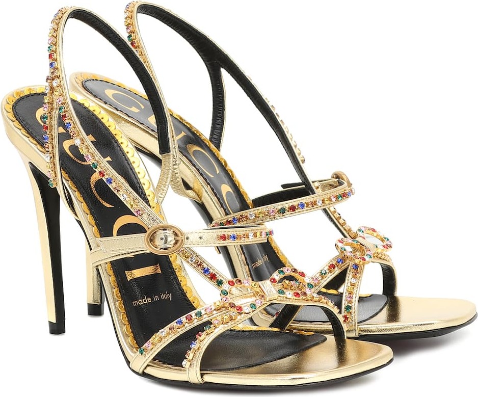 Gucci Embellished leather sandals