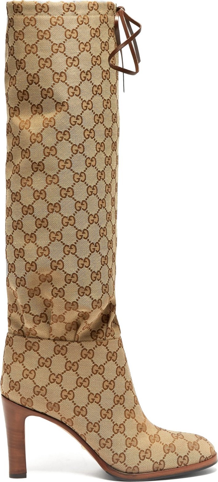 Gucci Lisa GG Supreme-jacquard boots