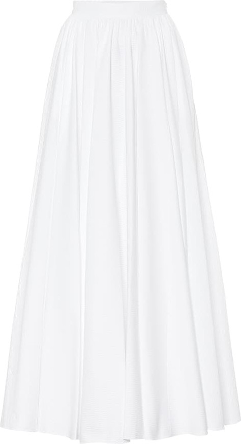 Alaïa Cotton-plissé midi skirt