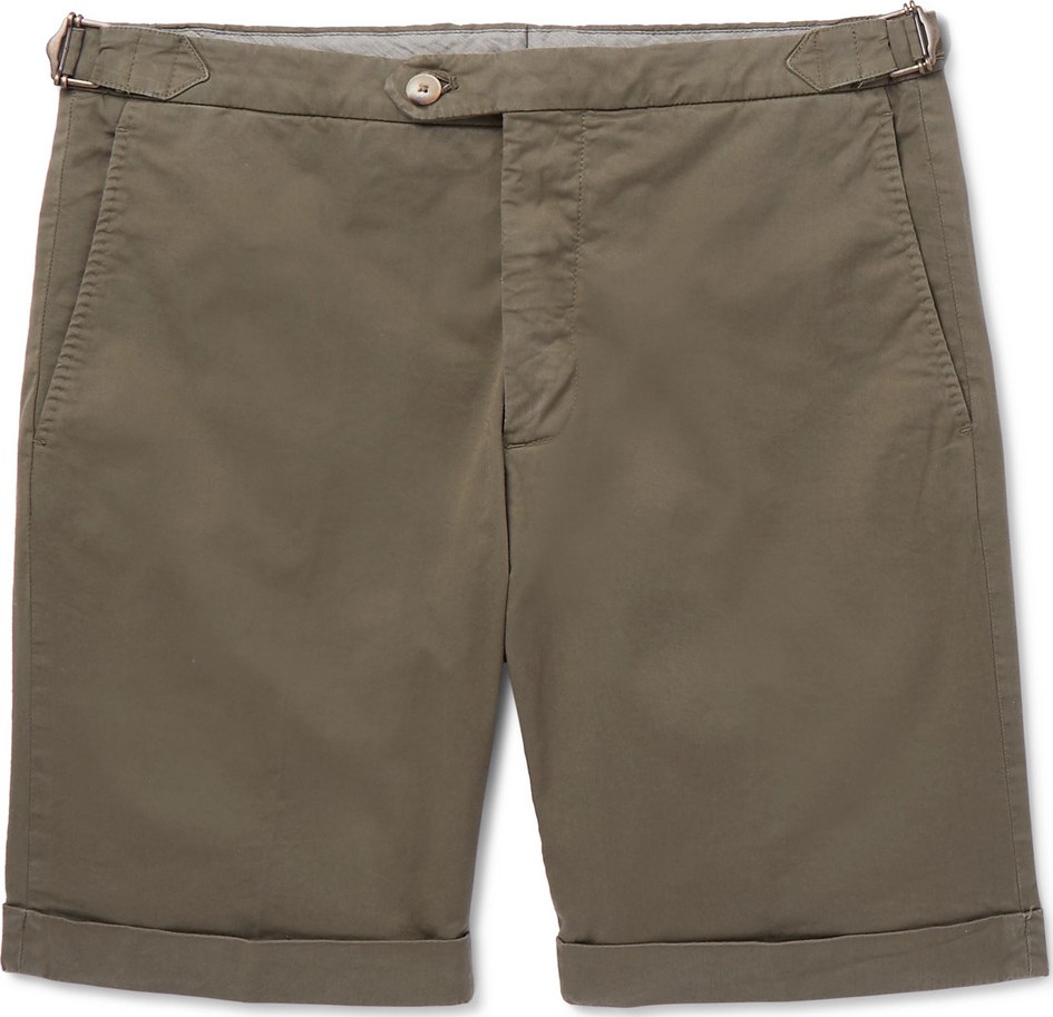 Thom Sweeney Slim-Fit Cotton-Blend Twill Shorts
