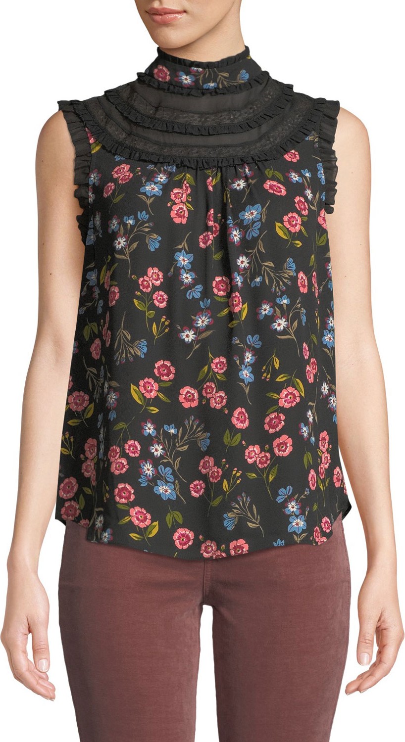 Kate Spade New York meadow lace-trim sleeveless top