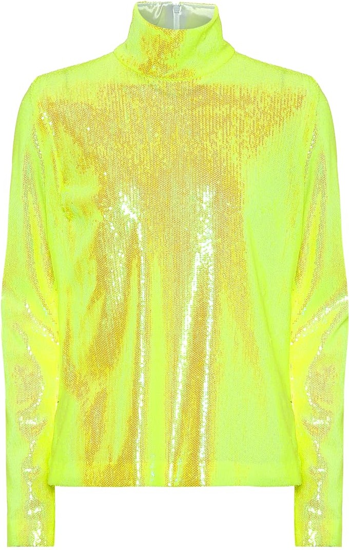 MM6 Maison Margiela Sequined high-neck top