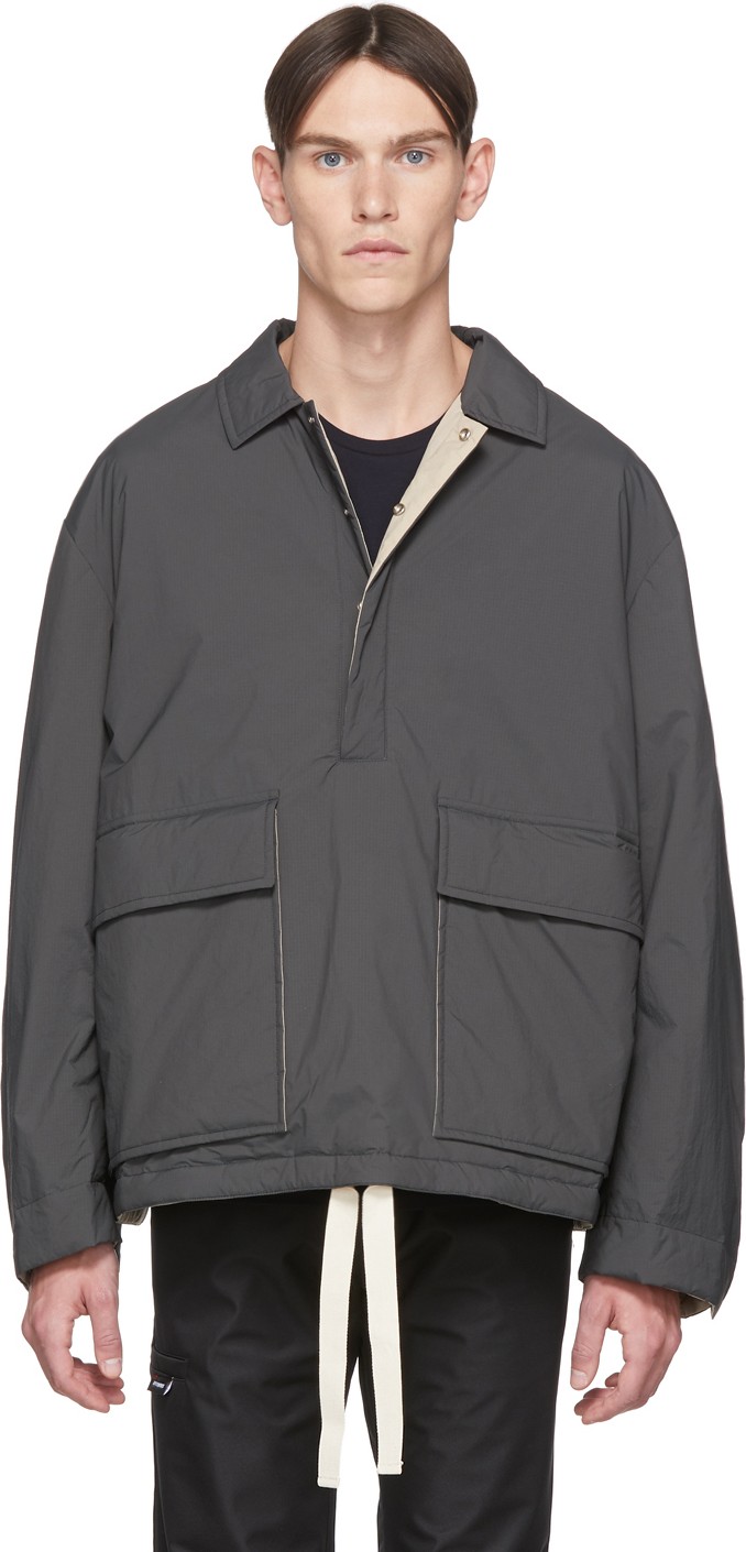 Jil Sander Grey Ripstop Jacket