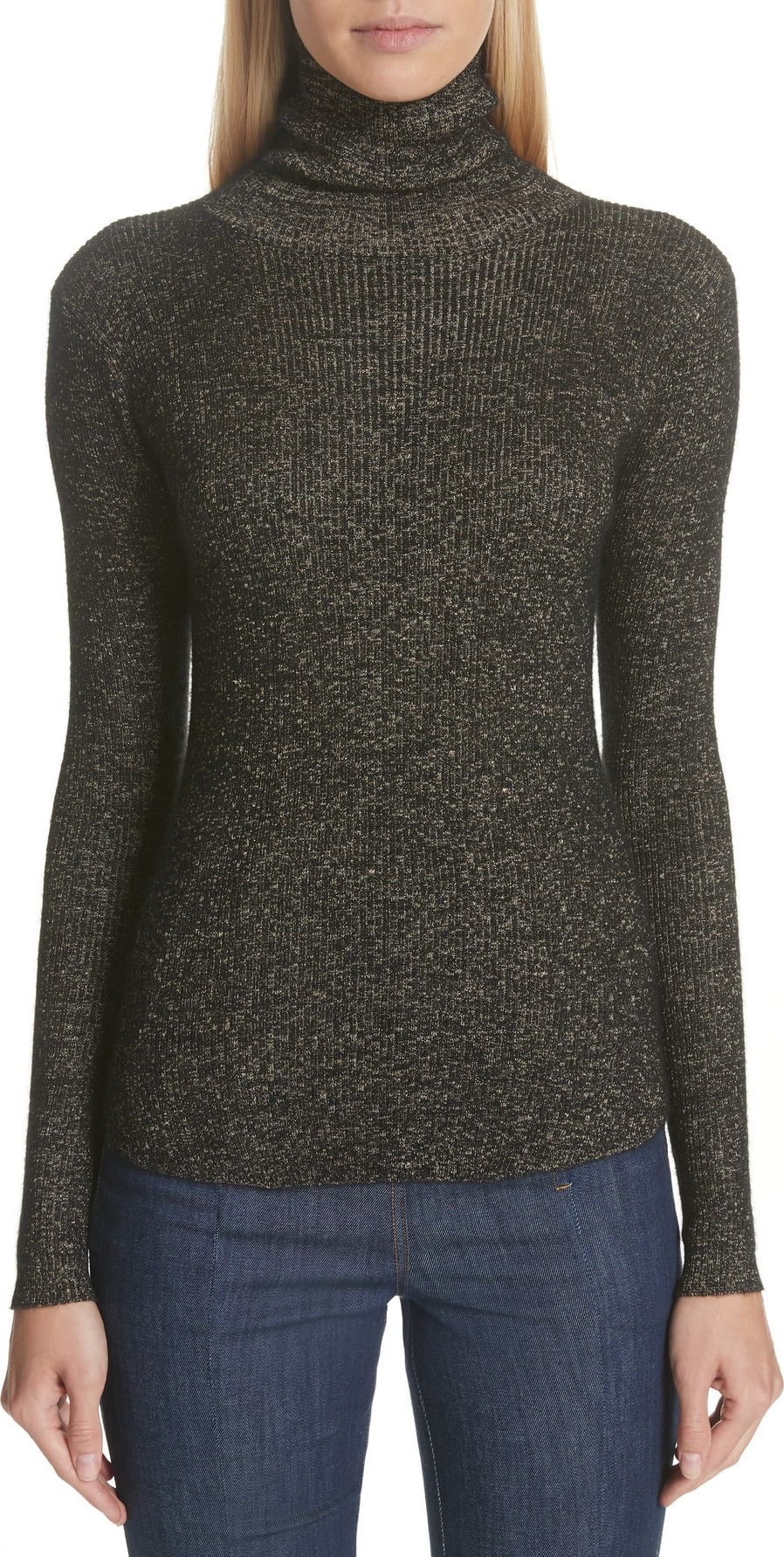 Ulla Johnson Mars Metallic Cashmere Blend Turtleneck Sweater
