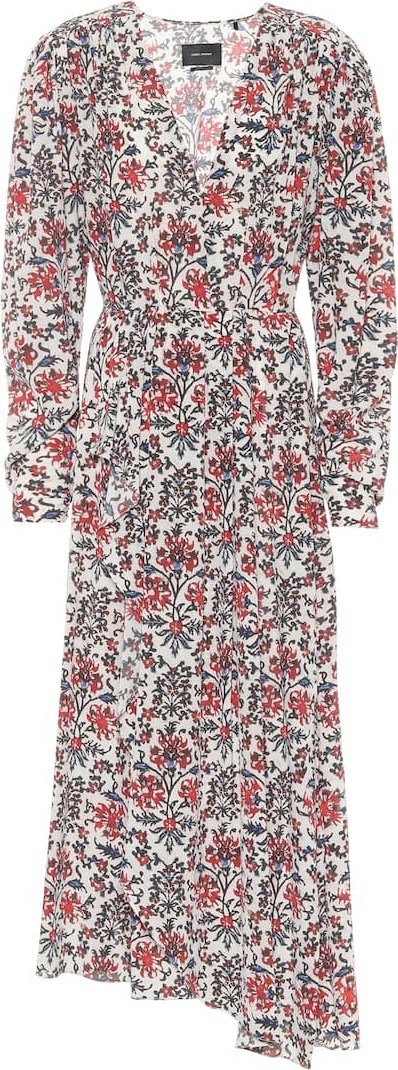 Isabel Marant Blaine floral stretch-silk dress