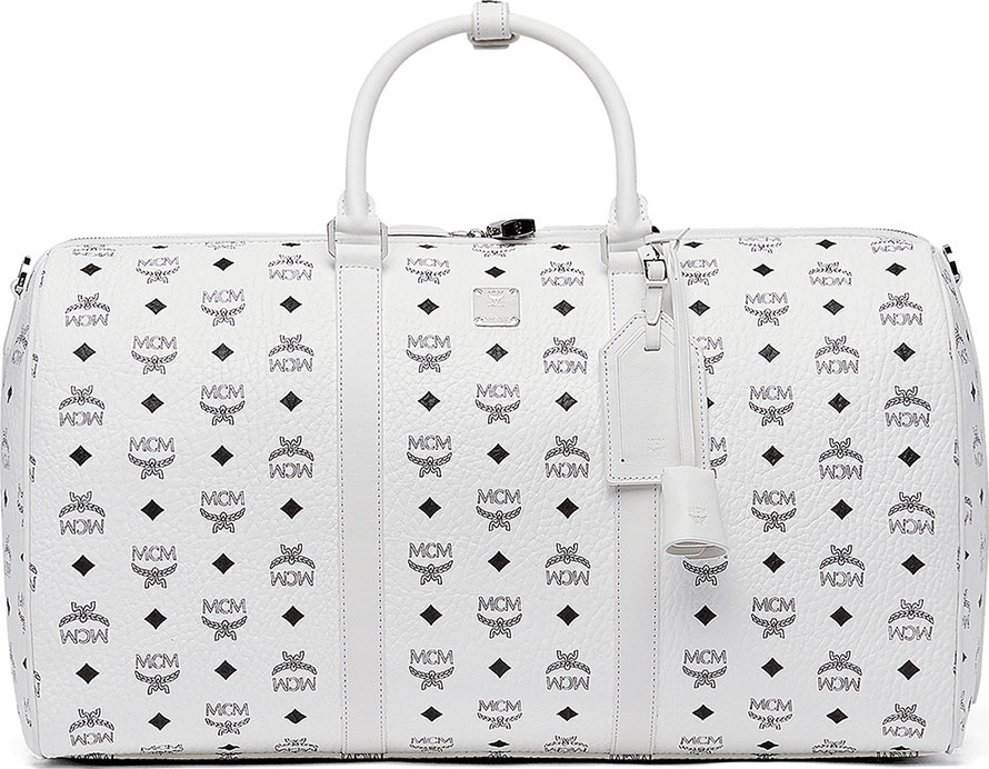 MCM Logo-Print Weekender Bag