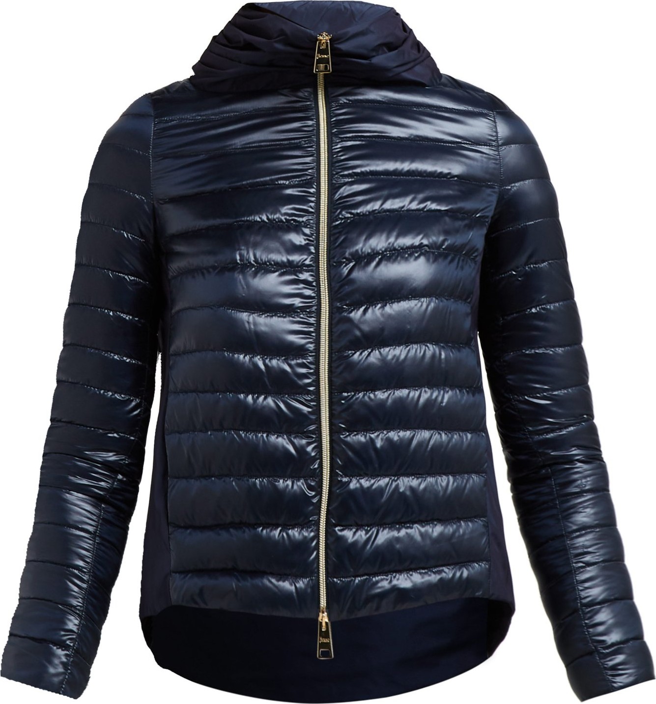 Herno Pleated-collar quilted-down jacket