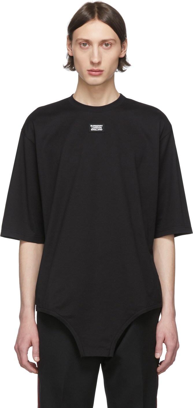 Burberry London England Black Jersey Logo T-Shirt