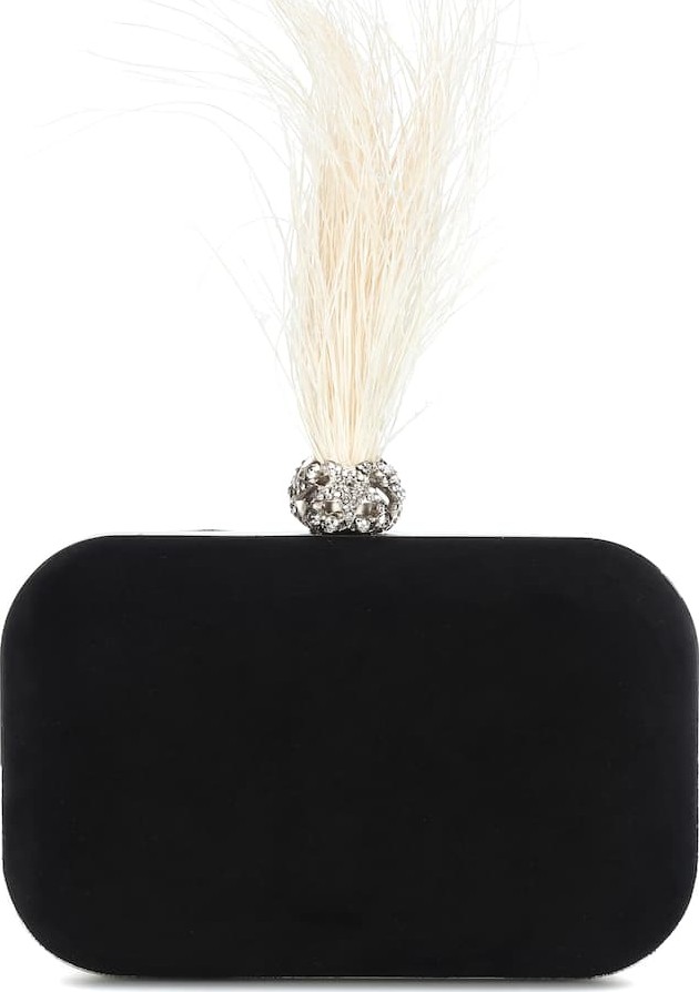 Jimmy Choo Cloud embellished velvet clutch