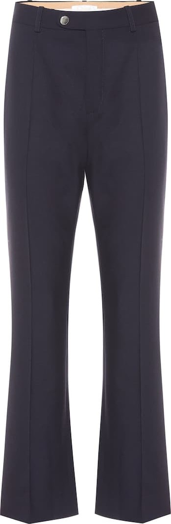 Chloe High-rise stretch-wool pants