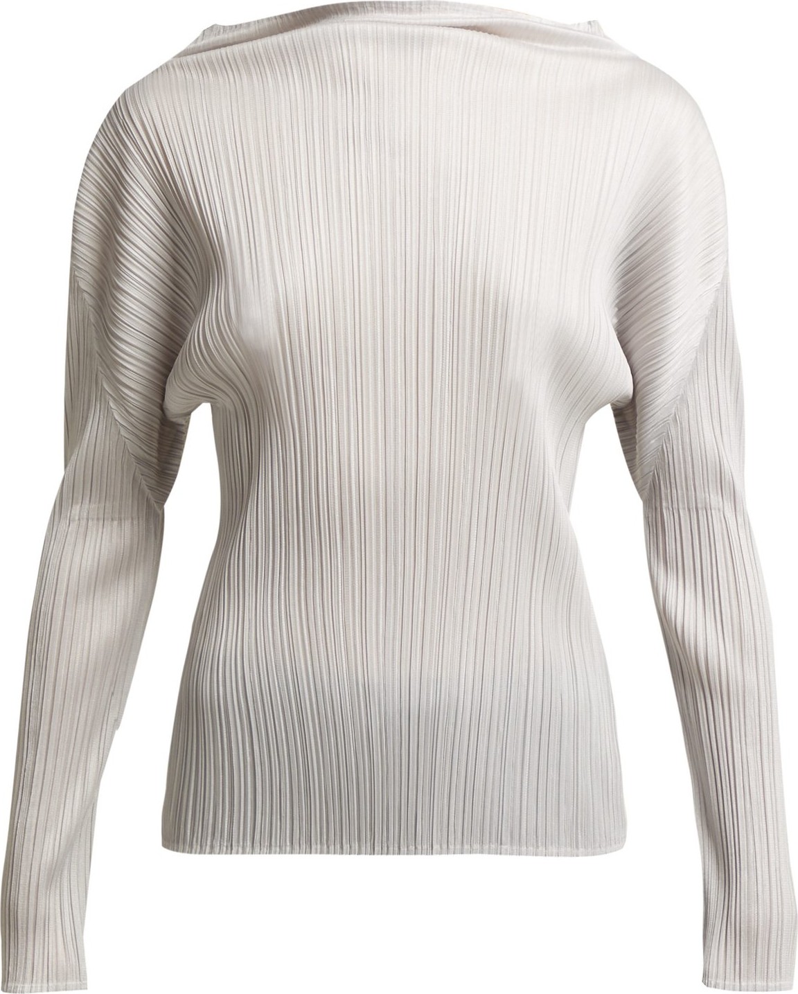 Pleats Please By Issey Miyake High-neck long-sleeve pleated top