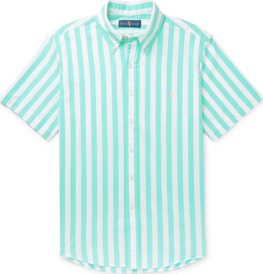 Polo Ralph Lauren Button-Down Collar Striped Cotton Shirt