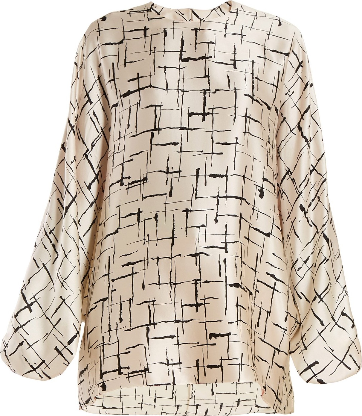 Roksanda Flora ink-print satin top