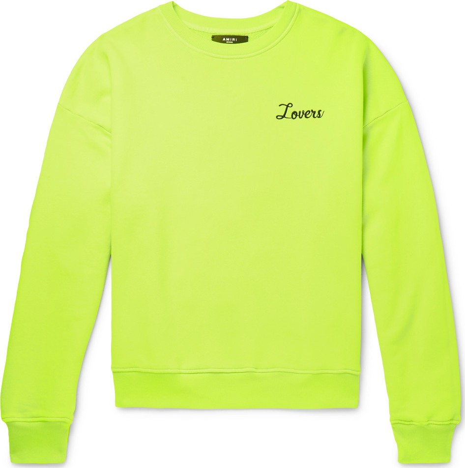 Amiri Embroidered Loopback Cotton-Jersey Sweatshirt