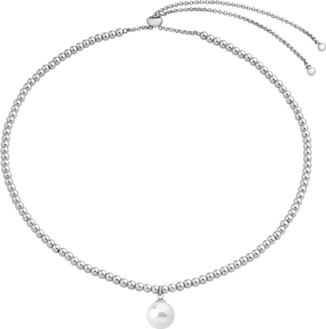 Majorica Adjustable Necklace w/ Beading & Manmade Pearl