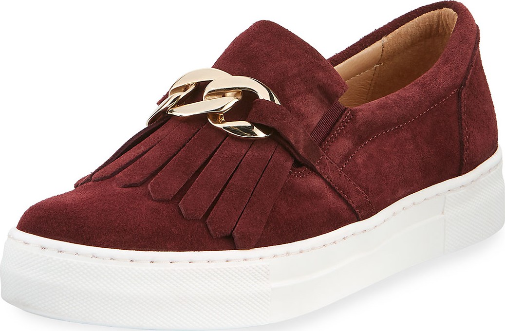 Sesto Meucci Calyce Novel Kiltie Sneakers, Wine