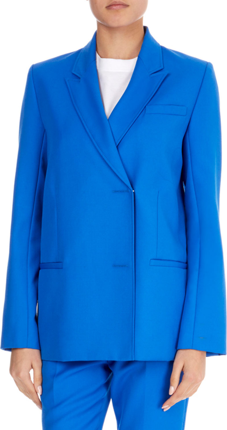 VICTORIA, VICTORIA BECKHAM Peak-Lapel Asymmetric Hook-Closure Jacket