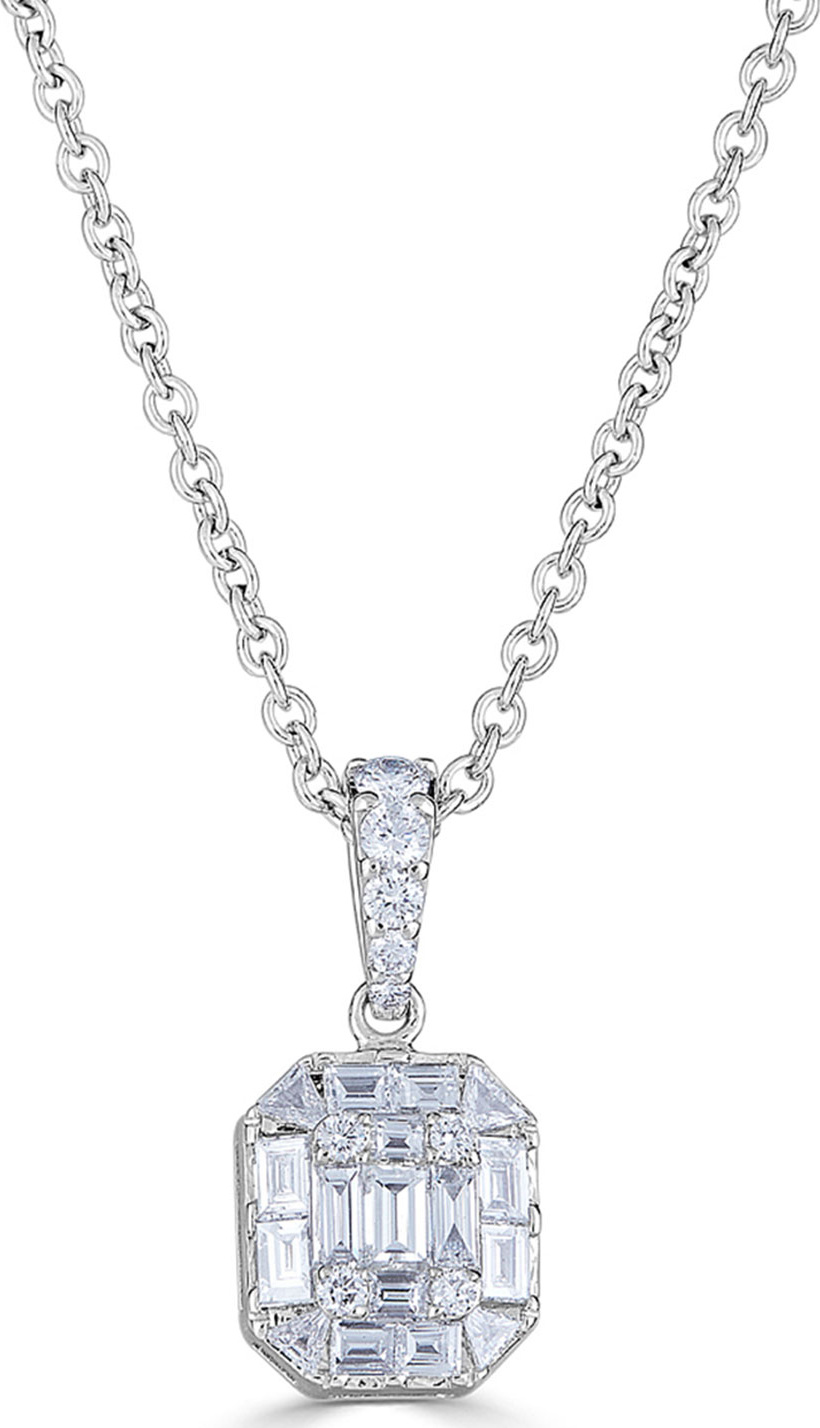 ZYDO 18k White Gold Diamond Pendant Necklace