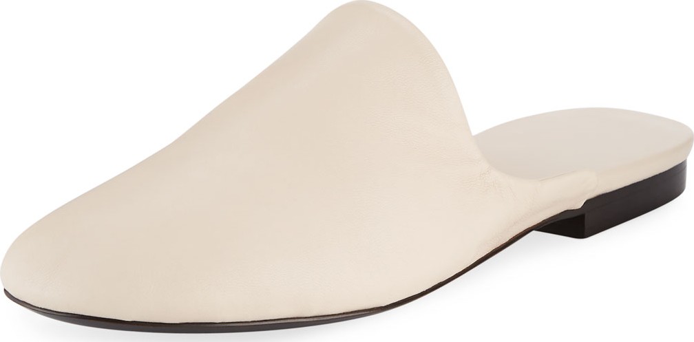 THE ROW Granpa Leather Flat Slippers