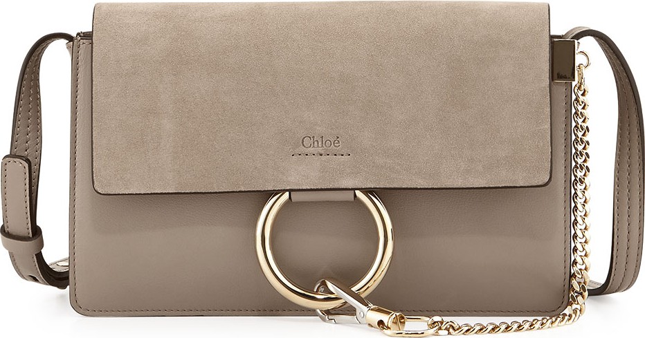 Chloe Faye Small Suede Shoulder Bag