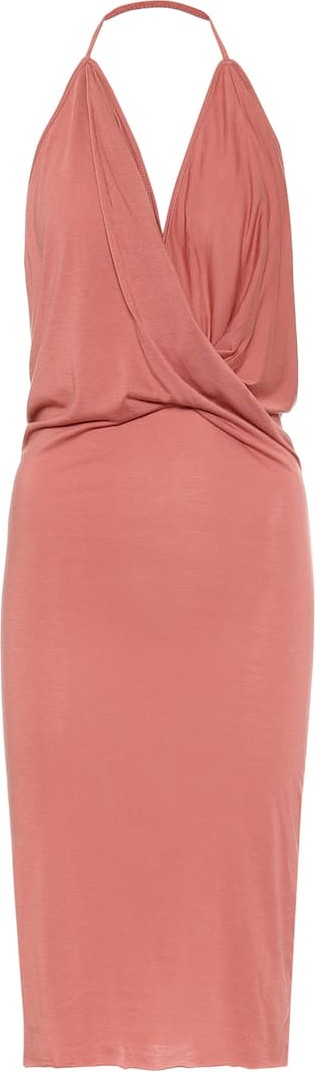 Rick Owens Lilies jersey halter midi dress