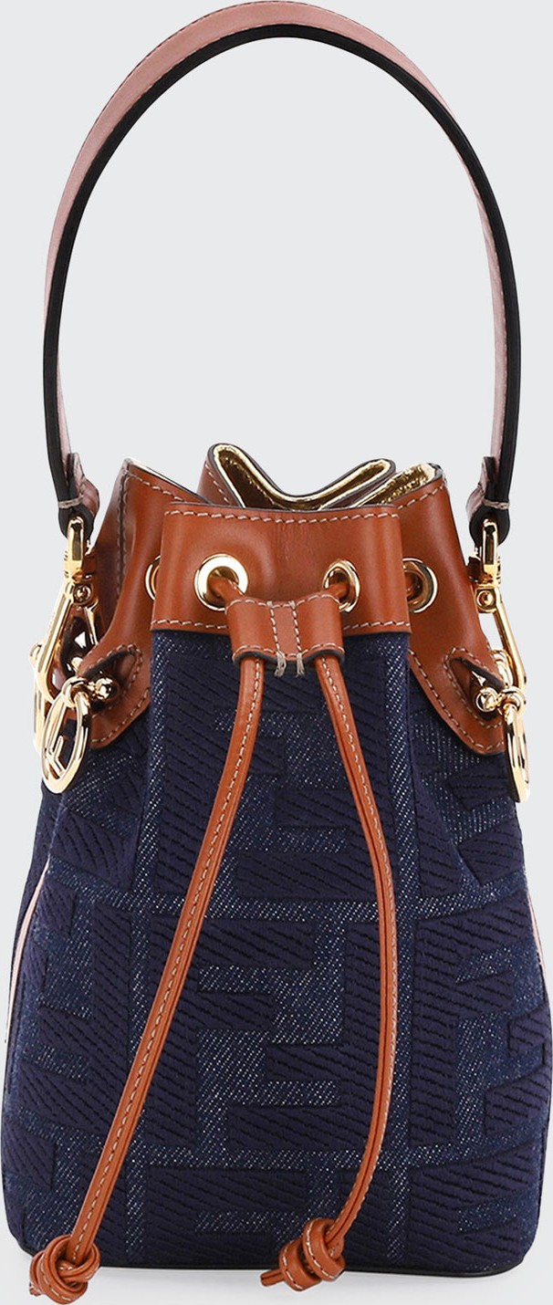 Fendi Mon Tresor Mini Jeans Reactive Bucket Bag