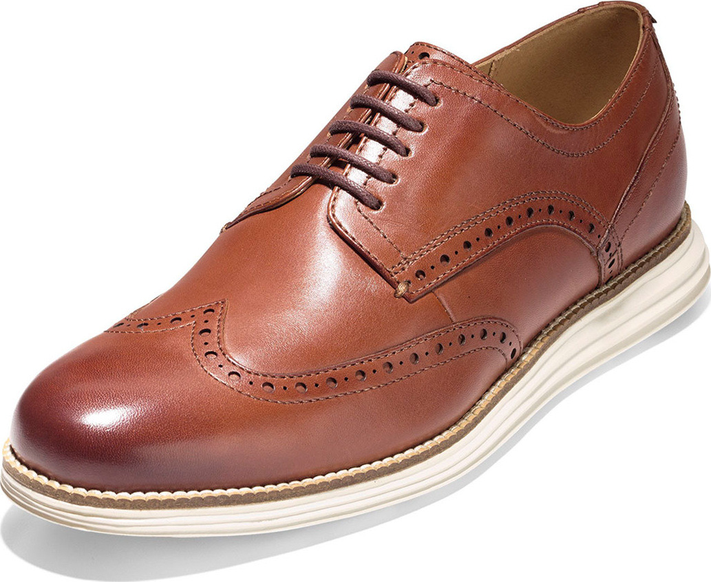 Cole Haan Men's Original Grand Leather Wing-Tip Oxford, Brown