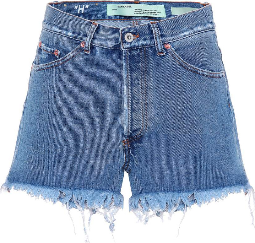 Off White High-waisted denim shorts