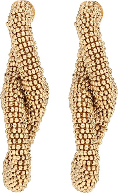 Oscar De La Renta Beaded interlocking earrings