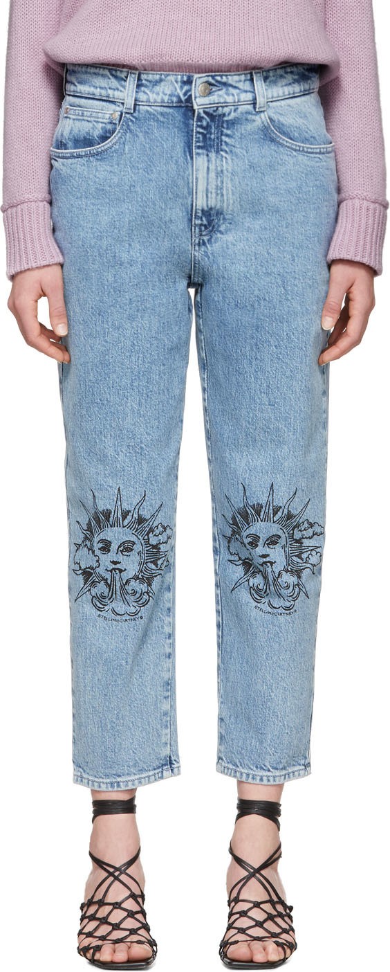 Stella McCartney Blue Sun Motif Jeans Stella McCartney Blue Sun Motif Jeans