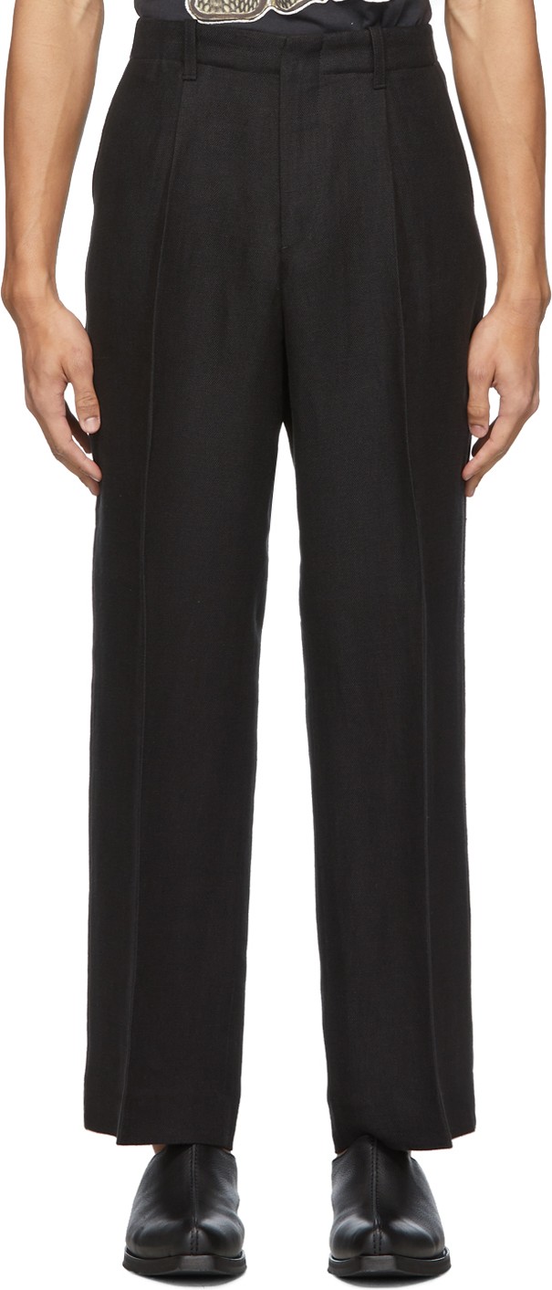 Our Legacy Black Fine Sack Borrowed Chino Trousers