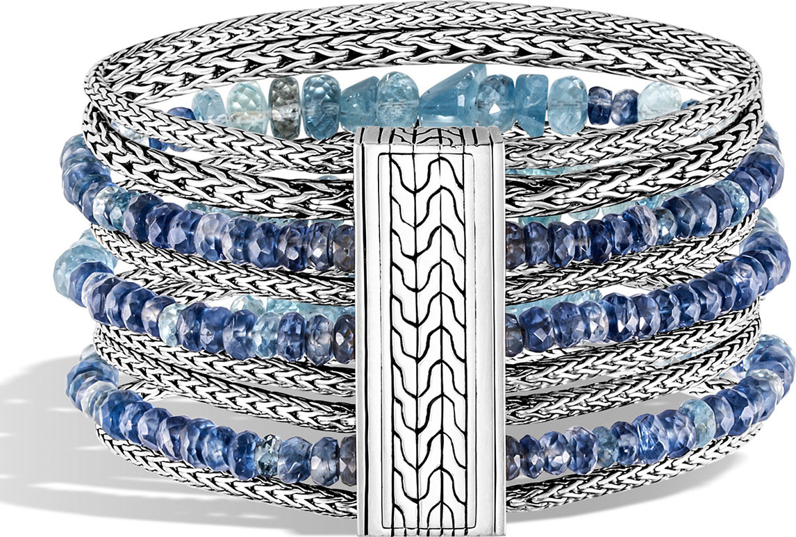 John Hardy Classic Chain Multi-Row Bead Bracelet, Size M