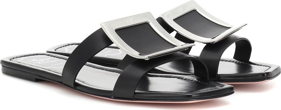 Roger Vivier Biki Viv' leather slides