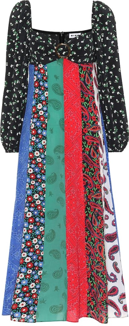 RIXO LONDON Ivy printed silk dress