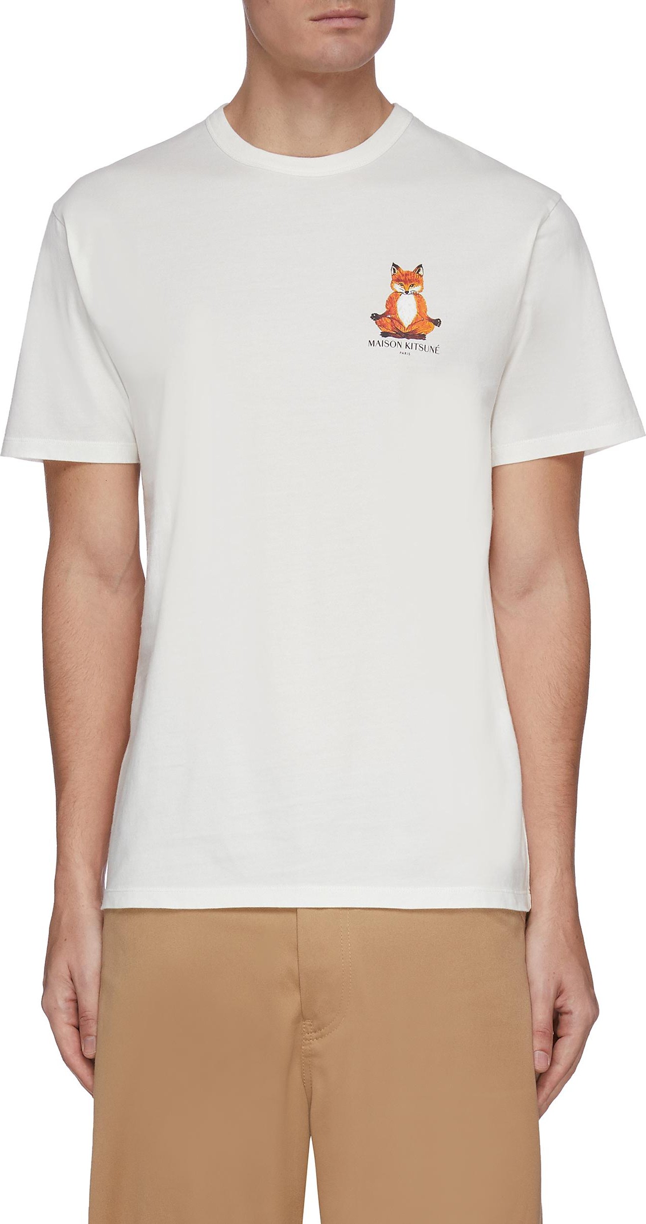 Maison Kitsune Lotus fox print T-shirt