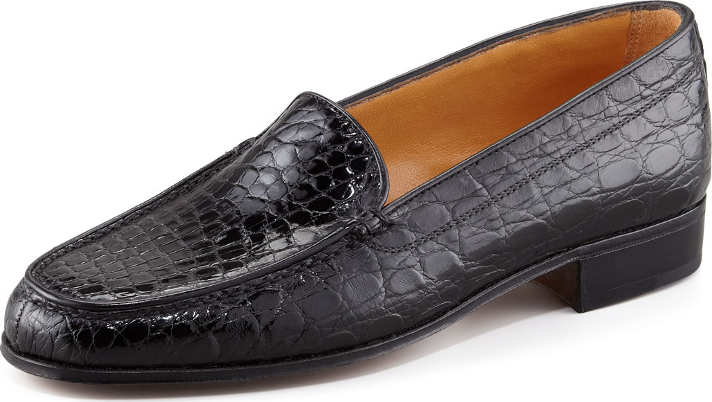Gravati Crocodile Loafer, Black